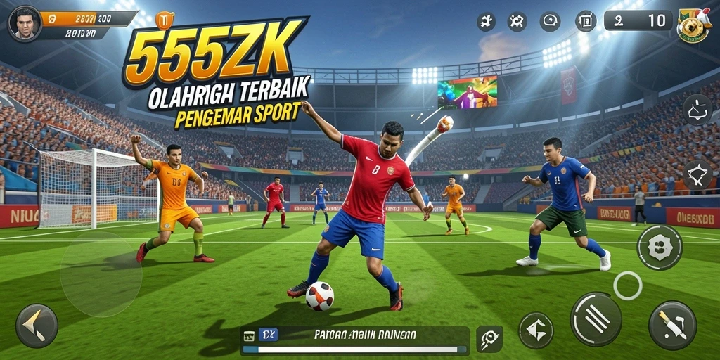 Tampilan seru gameplay 555ZK dengan berbagai olahraga.
