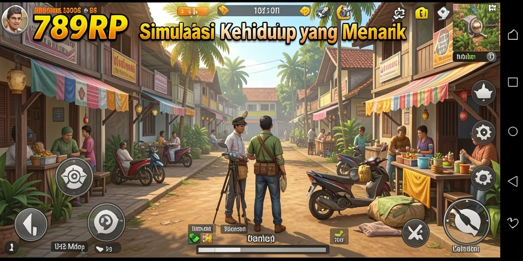Tampilan gameplay menarik dari 789RP dengan interaksi karakter.