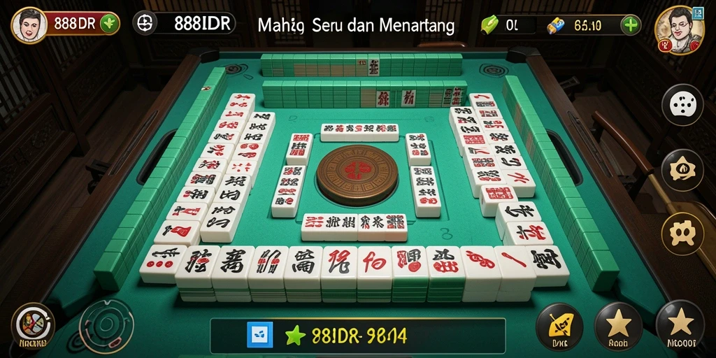 Screenshot gameplay 888IDR menampilkan aksi Mahjong yang mendebarkan.