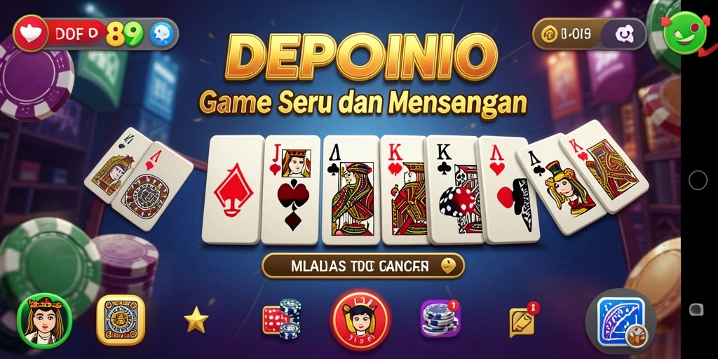 Tampilan menarik dari gameplay domino di DEPO89.