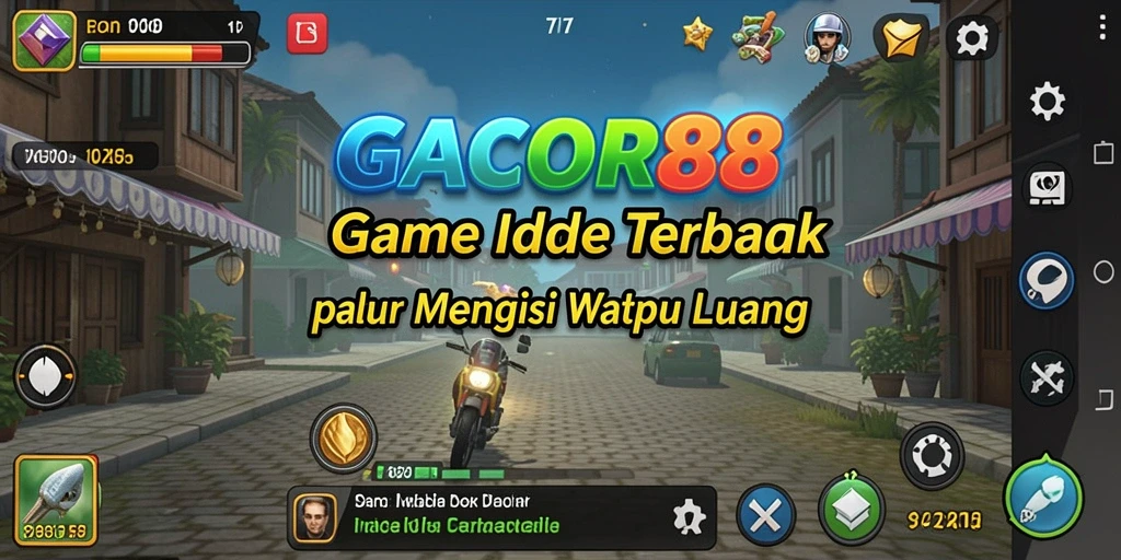 Screenshot utama dari GACOR88 menampilkan gameplay santai dan strategis.