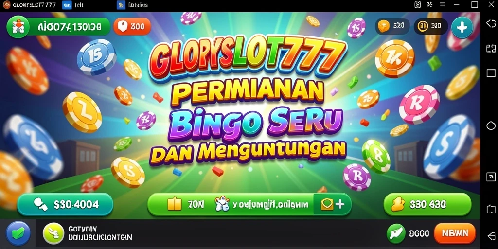 Screenshot utama GLORYSLOT777 menampilkan gameplay Bingo yang seru.