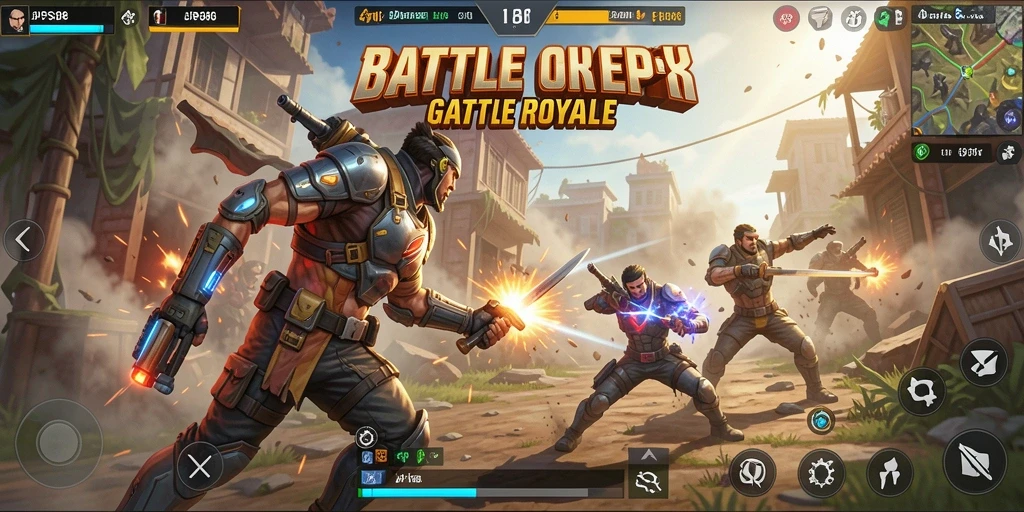 Screenshot utama JPS88 menunjukkan gameplay intens Battle Royale.
