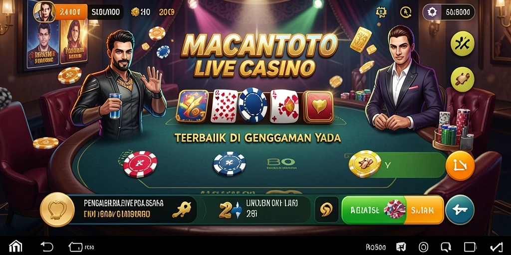 Screenshot gameplay <strong>MACANTOTO</strong> menampilkan suasana <strong>Live Casino</strong> yang mendebarkan.