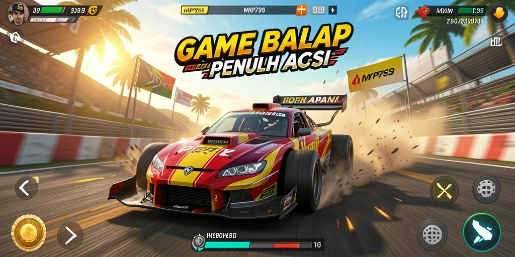Tampilan gameplay menarik dari game balap MVP789.