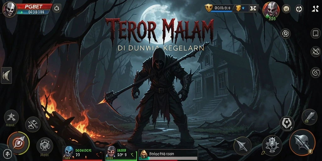 Tampilan menyeramkan dari gameplay PGBET saat menghadapi makhluk kegelapan.