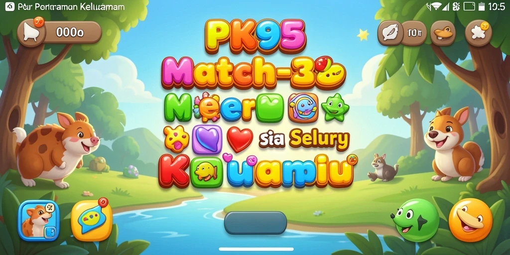 Tampilan gameplay PK95 yang seru dalam permainan Match-3.