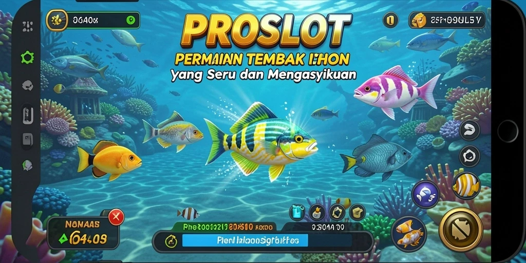 Tampilan gameplay yang seru dalam PROSLOT saat menembak ikan.