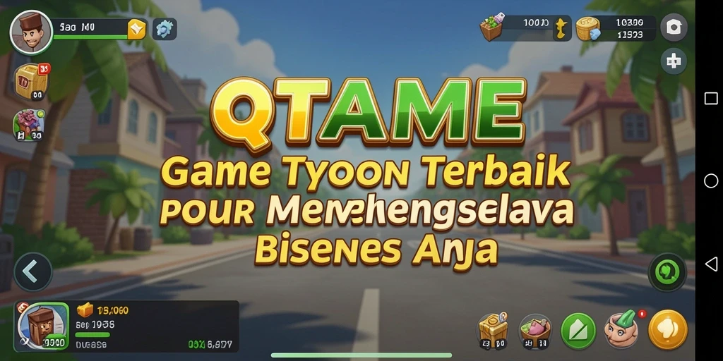 Tampilan permainan QTGAME yang asyik dengan elemen Tycoon.
