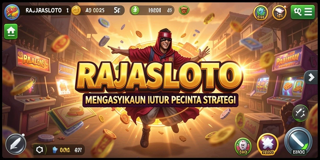 Tampilan gameplay menarik dari RAJASLOTO yang penuh strategi.
