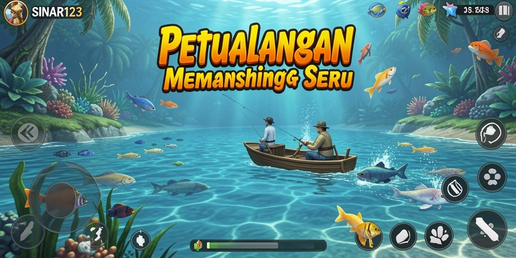 Tampilan gameplay SINAR123 dengan suasana memancing yang menakjubkan.