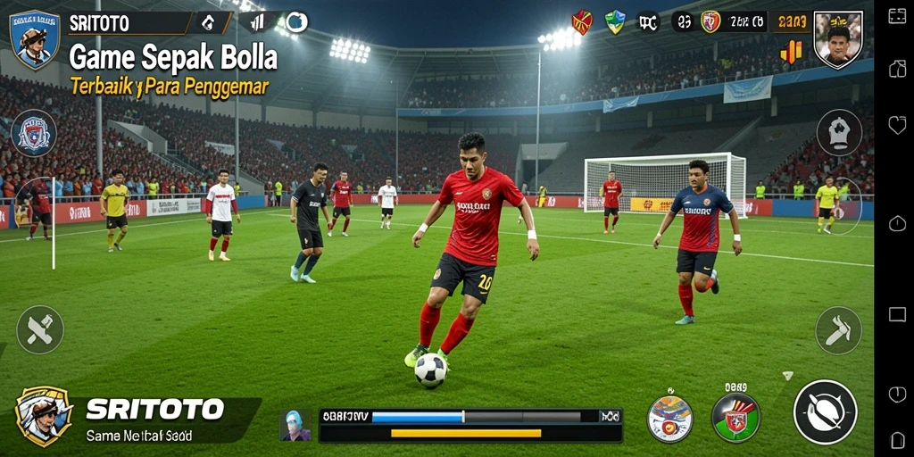 Tangkapan layar SRITOTO menampilkan aksi pertandingan sepak bola yang intens.