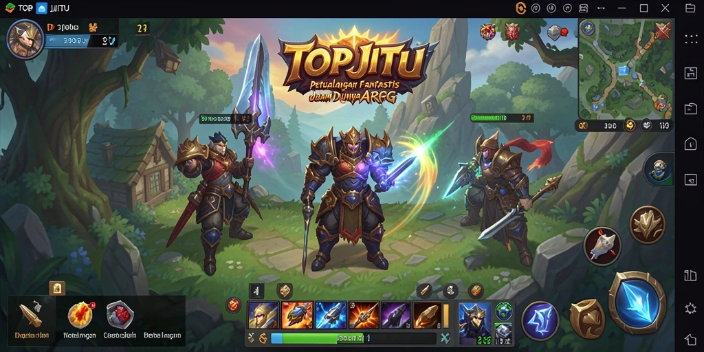 Screenshot gameplay TOPJITU menampilkan aksi seru dalam dunia ARPG.