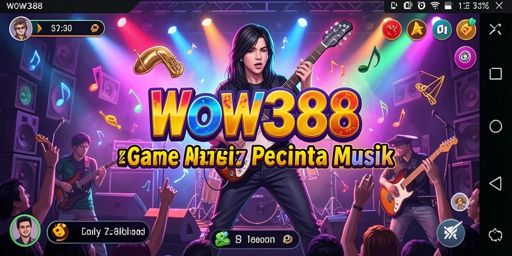 Screenshot WOW388 menunjukkan gameplay musik yang mengasyikkan dan interaktif.
