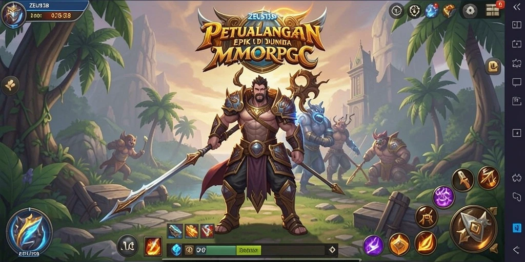 Tangkapan layar menampilkan aksi pertarungan epik di dunia <strong>ZEUS138</strong>.